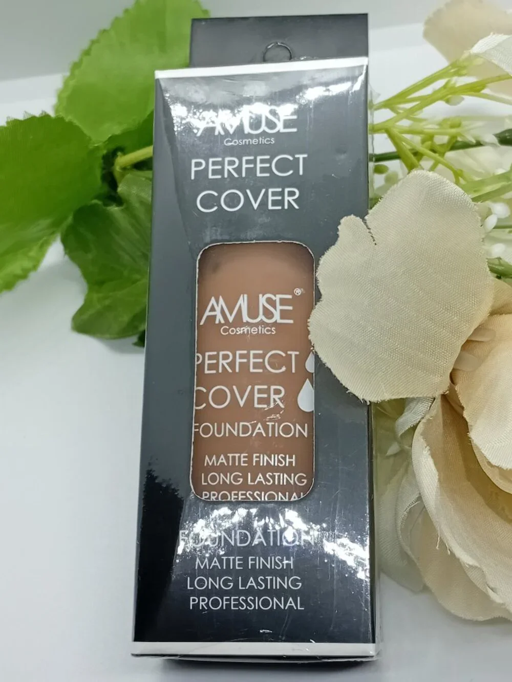Amuse Cosmetics Perfect Cover Foundation Rich Tan Matte Coverage New Sealed